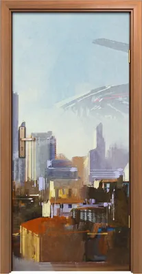 Produktbild von Türposter 90x200 cm Türaufkleber Türtapete Türfolie Klebefolie Landschaft Futuristischen SciFi