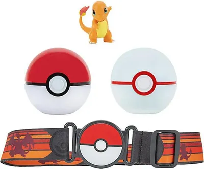 Produktbild von Pokemon Clip'n'Go Poke Gürtel Set Pokeball, Luxusball & Glumanda