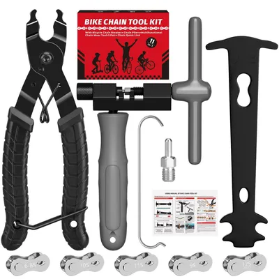 Productafbeelding van Fietsketting gereedschap - Set - 6 tot 12 versnellingen - Met kettingtester en kettingtang - Fietskettinggereedschap