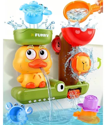 Produktbild von Badspielzeug Wasserspielzeug Babyspielzeug - Set mit Löffel und Stapelbechern - ab 1 Jahr - Für Jungen und Mädchen