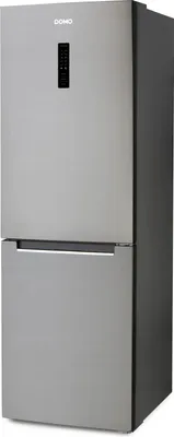 Image de Réfrigérateur combiné avec congélateur en bas - argenté - DOMO DO91337C