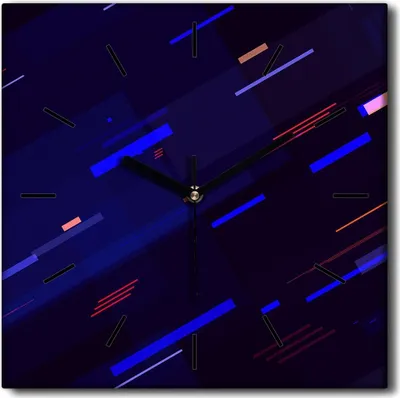 Produktbild von Coloray Uhr auf Leinwand 30x30 cm Wand Uhr Dekoration Wohnzimmer Segeltuch schwarze Hände -Neonkunstkunst