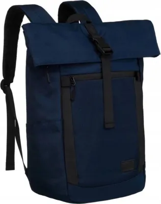 Produktbild von Peterson | Großer navyblauer City-Rucksack mit Laptopfach aus Polyester