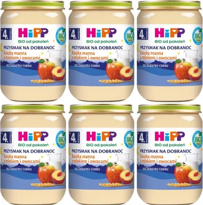 Obrázok produktu pre HiPPKaszka dla dzieci manna mleczno-owsiana 190 g