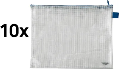Produktbild von 10 x Veloflex A4 Kleinkrambeutel Reißverschlußbeutel Sichttasche