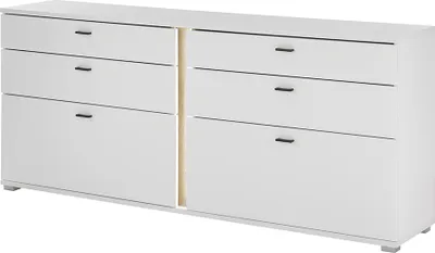 Produktbild von Sideboard 200 cm breit weiß mit Eiche  LOVENO-61