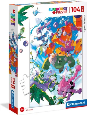 Image de Clementoni Puzzle 104 pièces Maxi SuperKolor Friends 23754