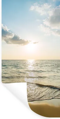 Produktbild von MuchoWow® Wandtattoo Wandsticker Wandaufkleber Meer - Sommer - Strand 80x160 cm Selbstklebend und Repositionierbar - Sticker - Dekorfolie