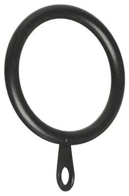 Zdjęcie produktu dla Bulk Hardware bh06185: Drążek do zasłon, pierścień, mocowanie, oczko, czarny, metal, do montażu wewnętrznego. Wymiary: [brak danych]
