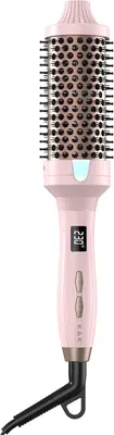 Produktbild von K&K 45mm Thermobürste, Keratin Thermal Brush Protect, beheiztes Fass, heiße Haarbürste, ionisch glatt und glänzend, Volumen Kamm, LED-Anzeige