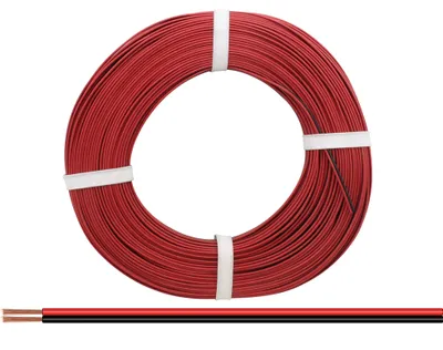 Zdjęcie produktu dla Przewód dwużyłowy 0,25 mm² / 25 m, czerwono-czarny
