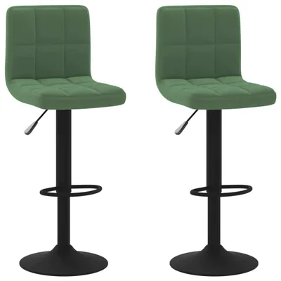 Immagine prodotto di vidaXL Sgabello da bar 2 pezzi. Velluto verde scuro