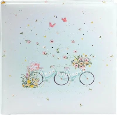 Image de Album photo floral, impression artistique, format 30x31 cm, 60 pages, marque Goldbuch