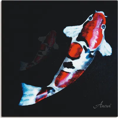 Produktbild von ARTland Leinwandbild Koi Größe: 30x30 cm