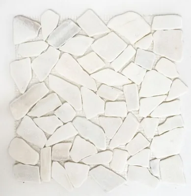 Produktbild von Mosaik Fliese Marmor Naturstein Bruch Ciot weiß MOS44-0102_f
