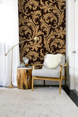 Produktbild von Coloray Fototapete 208x146 cm Latextapete Magicstick - Goldener Blumen GoldenBrown.