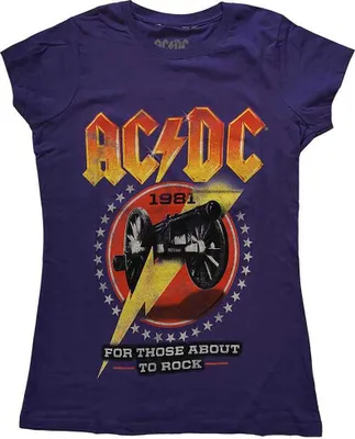 Zdjęcie produktu dla AC/DC For Those About To Rock '81 Purple M Damskie Koszulka