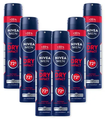 Produktbild von NIVEA MEN Dry Impact XL 6x200ml DERMA 72h Aktiv-Schutz