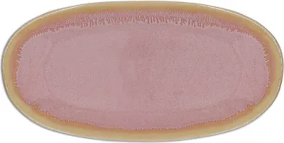 Produktbild von Stoneware Teller klein oval, 22,5 x 10,8 cm, rosa