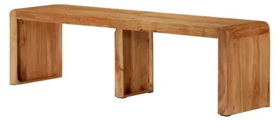Produktbild von Sitzbank Niki 160x38x45 cm aus Akazienmassivholz | Küchenbank Esszimmerbank Flurbank ohne Rückenlehne