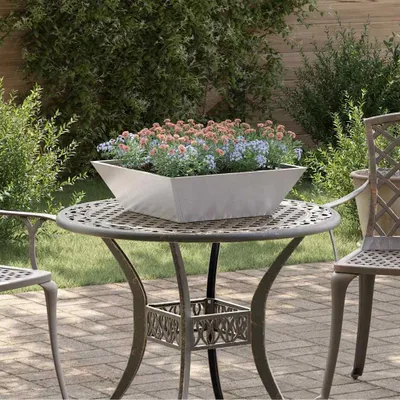 Produktbild von （Robust Möbel）Garten-Pflanzgefäß Moderne - Pflanzkübel - Blumentopf Silber 50x50x15cm Edelstahl Promotion715738 - Beete