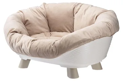 Produktbild von Ferplast Hundebett & Katzenbett mit Kissen, Hundebett waschbar, erhöhtes Hundebe
