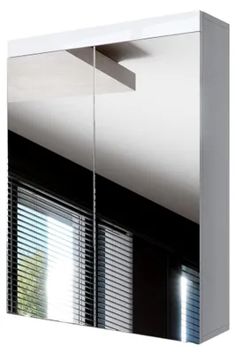 Produktbild von Spiegelschrank für das Bad in Weiß Hochglanz, 60 cm breit