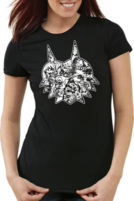 Produktbild von style3 Majora’s Mask Damen T-Shirt n64 link ocarina switch lite, Farbe:Schwarz, Größe:S