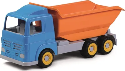 Image de Camion-benne jouet Millenium, 49,5 cm, avec accessoires route-en-train.