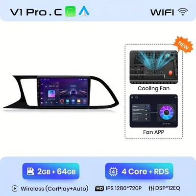 Productafbeelding van Autoradio Multimedia Radio – Navigatiesysteem – CarPlay Radio – Android Auto Stereo – 9 Inch HD Touchscreen