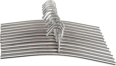 Produktbild von SIDCO Kleiderbügel Edelstahl 12 x Design Garderobenbügel Set Wäschebügel Bügel silber