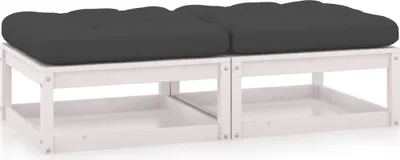 Produktbild von Maison Exclusive - Garten-Fußhocker mit Kissen 2 Stk. Massivholz Kiefer
