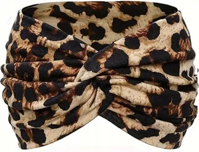Produktbild von Haarband - Stirnband - breites Band - elastisch - Turban - Pin-up-Stil - Leopardenmuster