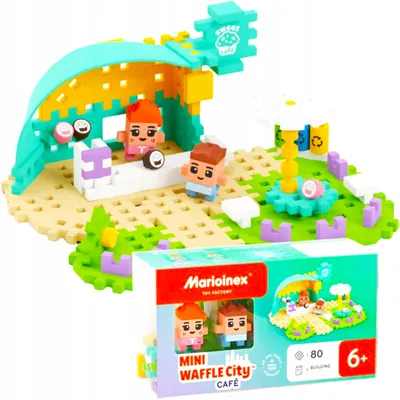Produktbild von Marioinex Waffel-Bausteine für Kinder, 80 Teile, weich, +6 Jahre