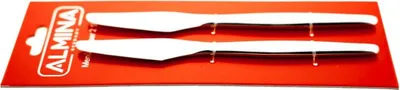 Immagine prodotto di Almina 2 pezzi. Set di coltelli da menu con design 18/10 in acciaio inox cromato argento