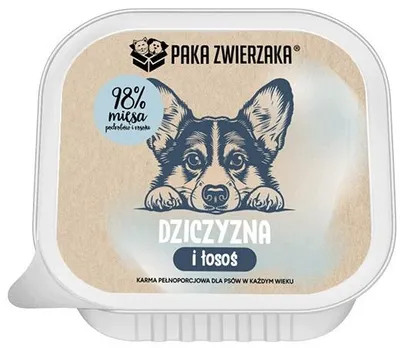 Zdjęcie produktu dla Karma dla psa Paka Zwierzaka dziczyzna łosoś 150 g