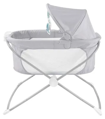 Zdjęcie produktu dla Fisher-Price GWD36, Łożeczko dla noworodka, Chłopak, dziewczyna, Tkanina, Plastik, Metal, Szary, Możliwość złożenia