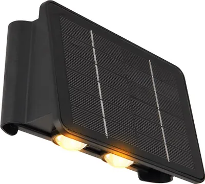 Produktbild von LED Wandlampe Solarleuchte, Akku, IP54, schwarz, L 17 cm