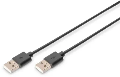 Produktbild von DIGITUS USB 2.0 Anschlusskabel Typ A -A St/St 3.0m, sw
