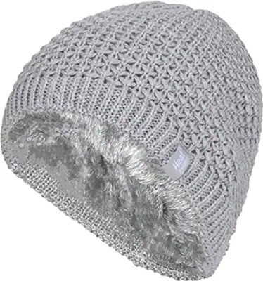 Produktbild von Heat Holders Winter Strickmütze Damen | Warm Beanie Mütze Stricken Fleecefutter