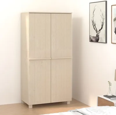 Produktbild von vidaXL Kleiderschrank HAMAR Honigbraun 89x50x180 cm Massivholz Kiefer - Kleiderschrank - Kleiderschränke - Schrank - Schränke