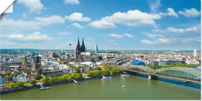 Produktbild von ARTland Poster Köln Rheinpanorama Größe: 40x20 cm