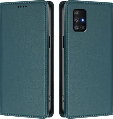Image de Etui en cuir pour Samsung Galaxy A71 4G, étui magnétique en cuirPolyuréthaneavec support Vert