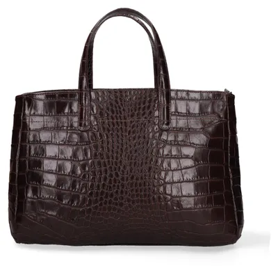 Image de Sac à main Gave Lux pour femmes, en cuir véritable, motif crocodile, fabriqué en Italie
