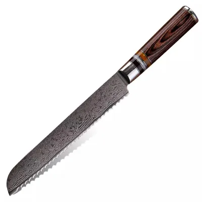 Immagine prodotto di Coltello da cucina damascato KA-20053 - Marrone KP20053