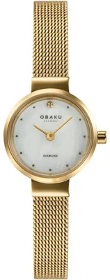 Produktbild von Obaku Damenuhr in Gold – Obaku-V313LXGWMG