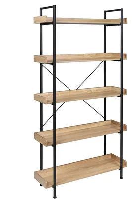 Immagine prodotto di Scaffale a 5 ripiani | Legno di faggio chiaro | 91x30x173 cm