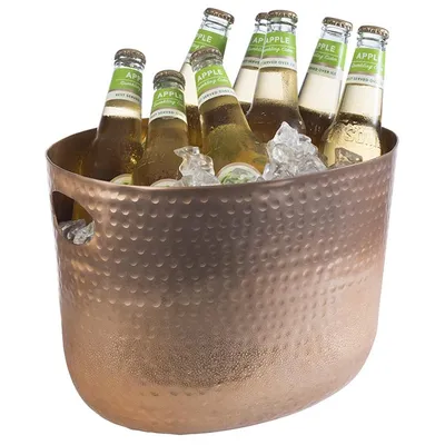 Produktbild von Flaschenkühler Weinkühler Sektkühler aus Aluminium kupferfarben Kapazität: 7 Liter BxTxH: 30 x 23,5 x 23 cm