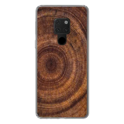 Produktbild von MuchoWow® Handyhülle Schutzhülle Hülle für Huawei P40 Lite Kreis - Holz - Ringe Silikon Softcase Handy Hülle - Handy