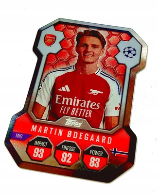 Produktbild von Match Attax 2024/25 Card. Sh2 Martin Odegaard / Chrome Pro Elite Shield